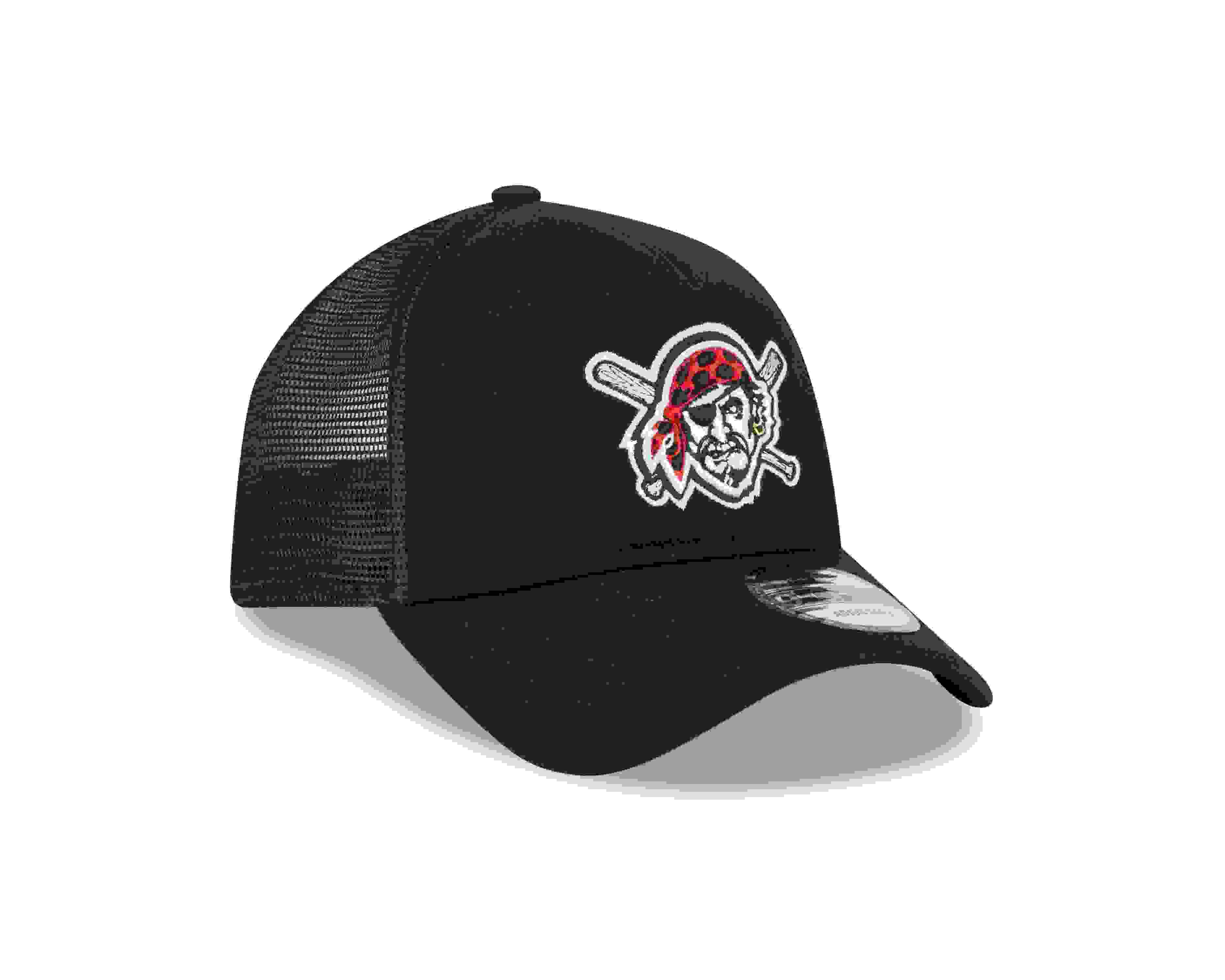 New Era Pittsburgh Pirates 9FORTY A-Frame Trucker Black Snapback Hat